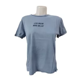 Női L-es kék feliratos póló, top jellegű - Pull & Bear