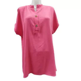   Női méret nélküli korallszínű nyári felső, blúz - New Collection - ÚJ (kb 4XL-ig jó)