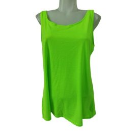 Női L-es neonzöld ujjatlan póló - Janina