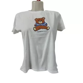 Női L-es fehér macis póló, top jellegű - Pull & Bear