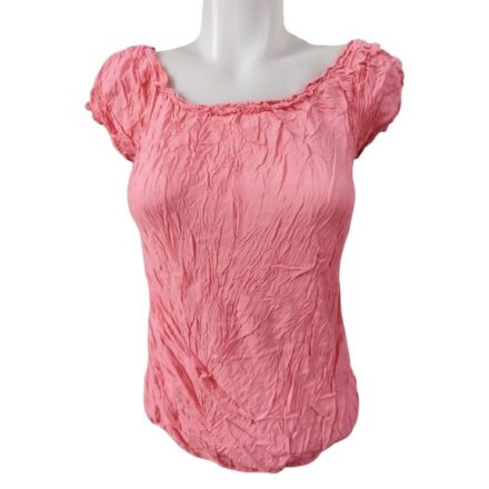 Női XL-XXL-es korallszínű lenge ujjatlan blúz