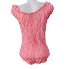 Női XL-XXL-es korallszínű lenge ujjatlan blúz