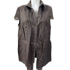 Női 3XL-es barna ujjtalan hosszított blúz - Ulla Popken