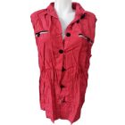 Női L-LX-es piros ujjatlan blúz 