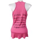 Női XL-XXL-es pink ujjatlan feliratos póló