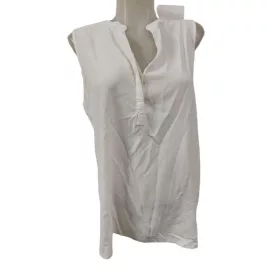 Női XXL-es fehér lenge ujjatlan blúz - Tessentials