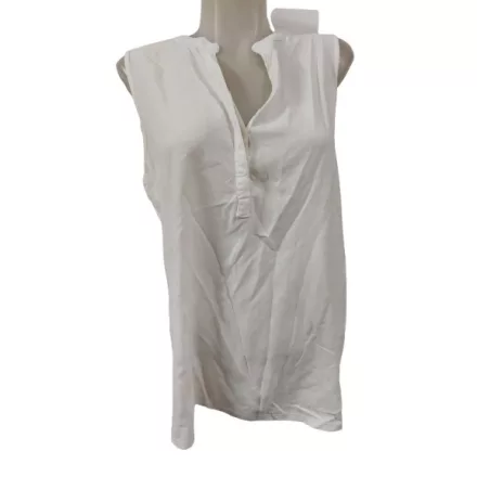 Női XXL-es fehér lenge ujjatlan blúz - Tessentials