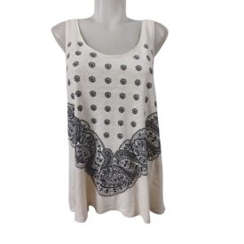   Női egyméretű drapp etnikai mintás méret nélküli póló 