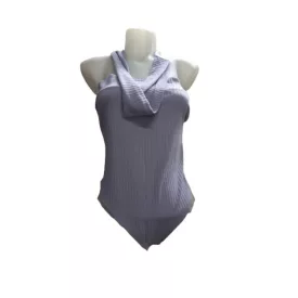 Női XL-XXL-es szürke bordás anyagú body - Boohoo - ÚJ