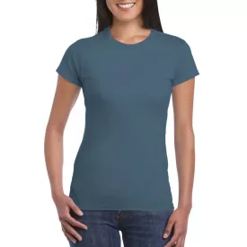   Női L-es Gildan női póló Softstyle (GIL64000) - Indigo Blue - ÚJ