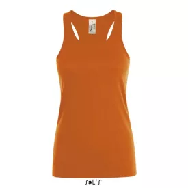   Női XL-es narancssárga ujjatlan póló - Sol’s Justin női trikó sport hátú (SO01826) - Orange - ÚJ
