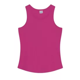   Női L-es pink Just Cool női sport trikó, ujjatlan póló (JC026) - Hot Pink - ÚJ