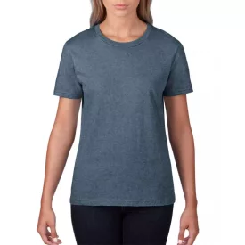   Női XL-es Fashion Basic Tee 150 melírozott tengerkék póló - Anvil - ÚJ