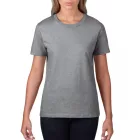 Női XXL-es Fashion Basic Tee 150 melírozott grafit póló - Anvil - ÚJ