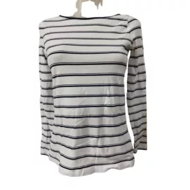 Női S-es fehér-kék csíkos pamutfelső - H&M