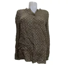   Női 36-os (S) khaki mintás hosszú ujjú blúz - Massimo Dutti