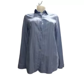   Női S-es kék alapon fehér csíkos hosszú ujjú blúz - H&M