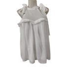 Női S-es fehér áttetsző vállán nyitott elegáns blúz - Yoins