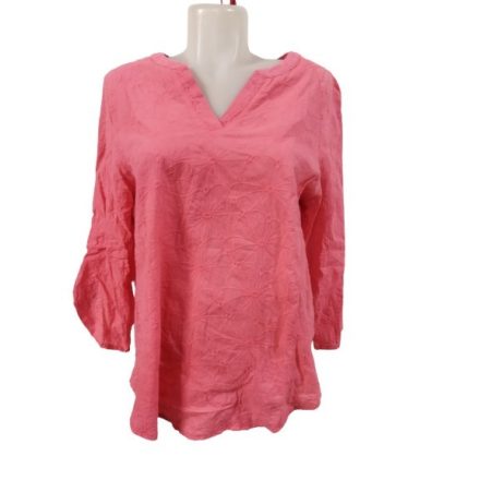 Női M-es málnaszínű magában hímzett vászon felső, blúz - Chico's