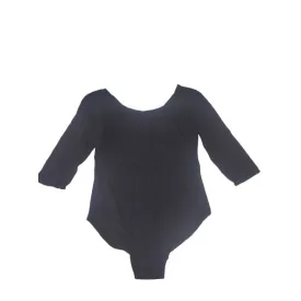 Női M-es fekete feles ujjú pamut body