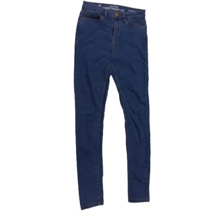 Női 34-es (XS) kék farmernadrág, High Rise Super Skinny Leg - C&A
