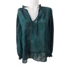 Női L-es zöld csillogó blúz - Promod