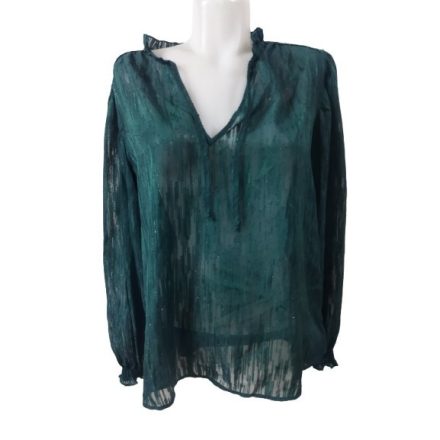 Női L-es zöld csillogó blúz - Promod