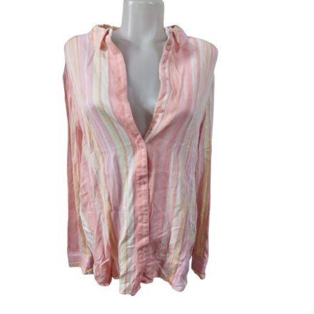 Női XXL-es rózsaszín-sárga csíkos blúz - Orsay