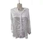 Női nagyméretű fehér selyem hatású blúz, felső - New Collection 