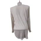 Női nagyméretű drapp rojtos nyakú lenge blúz, felső