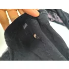 Női XXL-es fekete virágos ejtett nyakú pamutfelső - Desigual (kis luk hátul, deréknál)