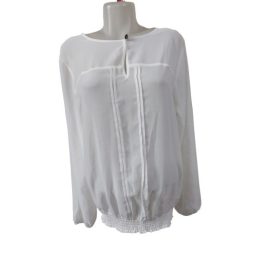 Női L-es fehér áttetsző elegáns blúz - Bodyflirt