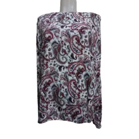   Női 42-es (XL) fehér alapon paisley mintás hosszú ujjú blúz - Orsay