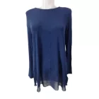 Női L-XL-es sötétkék elegáns hosszított felső