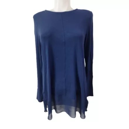 Női L-XL-es sötétkék elegáns hosszított felső