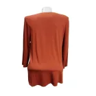 Női 4XL-es (50) barna húzott nyakú felső - ÚJ