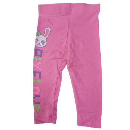 122-es pink nyuszis capri leggings - Sinsay