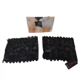 Csipkés combvédő, fekete (kb L-XL-es méret) - ÚJ