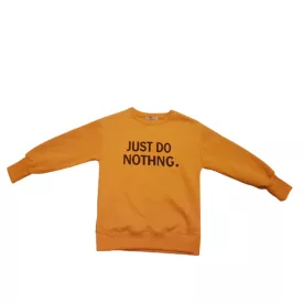 122-es mustársárga feliratos pulóver - Glo-Story - ÚJ