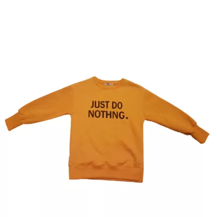 122-es mustársárga feliratos pulóver - Glo-Story - ÚJ