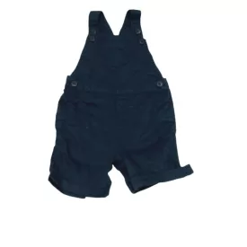   80-as sötétkék vászon kertészshort, kantáros rövidnadrág - Primark