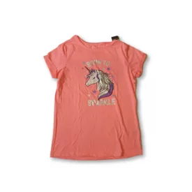 158-as rózsaszín unikornisos póló - Primark - ÚJ