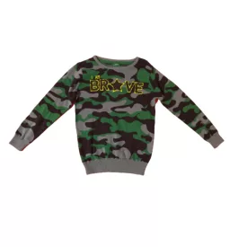   116-os kék terepszínű kötött  pulóver - Kiki & Koko - ÚJ