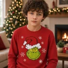 122-es piros karácsonyi pulóver - Grincs - The Grinch - ÚJ