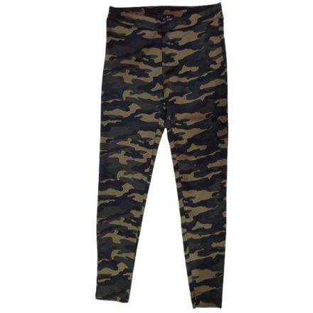 146-os khaki-fekete mintás leggings