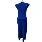 Női S-es kék gyűrt anyagú sztreccs elegáns ruha - Zara