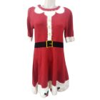 Női S-es piros kapucnis kötött télapó, mikulás ruha - Primark