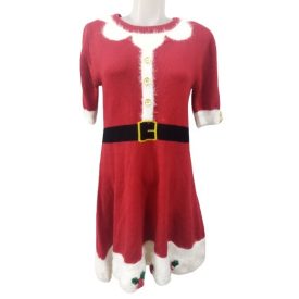   Női S-es piros kapucnis kötött télapó, mikulás ruha - Primark