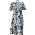 Női XS-es fehér alapon színes mintás lenes ruha - Springfield