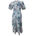 Női XS-es fehér alapon színes mintás lenes ruha - Springfield